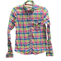 Hollister Womens Button Up Shirt MultiColor Size Small 100% Cotton Long ... - £16.09 GBP