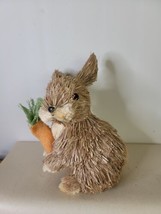 Sisal Bunny Rabbit with Burlap Carrot 8 Inches - $13.86