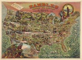Wall Decor Poster.Room interior art design.United States map game.School... - $315.23 MXN+