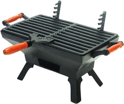 Sungmor Small Cast Iron Charcoal Grill Stove W/ 12&quot; X 6.8&quot; Gridiron, Heavy Duty - £93.51 GBP