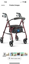 Medline Steel Folding Rollator Walker - MDS86850ESKD - $32.73