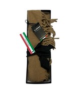 Il Moro Firenze Scarf Tan Camel Wool Braided Fringe Made Italy Classic P... - €14,40 EUR