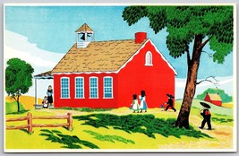 The Amish School Vintage Postcard one-room - $8.66