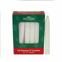 Kurt Adler 12 White Dripless 4" Candles For 1/2" Candle Holders & Angel Chimes - $8.88