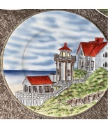 Collectible Royal Norfolk Lighthouse Scenery 7.5&quot; Salad Plate - £14.92 GBP