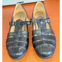 SOFT STYLE WOMEN&#39;S SHOES 10 W BLACK SLIP-ON Loafers Buckle. - $31.30