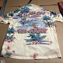 Tom &amp; Jerry Shirt Bershka Oversize Fit Large Hawaiian Aloha Hulu Beach P... - £20.48 GBP