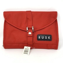 Rusk Red Hanging Toiletry Bag Kit Roll Up Travel Bag Makeup Case - $15.81