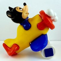Disney Mickey Mouse Puzzle Airplane Straco Vintage Plastic Toy Plane 1981 image 3