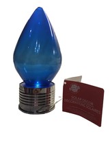 Brand NWT Blue Solar LED Hanging Bulb Outdoor Decorative Ornament - $13.74