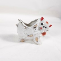 Dog Wheel Barrel Small Planter Ceramic Japan READ - £11.31 GBP