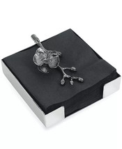 Michael Aram Black Orchid Cocktail Napkin Holder 5.25&quot; W x 5.75&quot; L x 1.75&quot; H New - £47.18 GBP