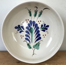 Vintage Russian Ceramic Floral Handpainted Serving Fruit Bowl Dish 9.25” - $59.39