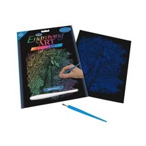 Royal &amp; Langnickel Rainbow Engraving Art A4 Size Peacock Designed Painti... - $17.00