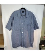 Mens Levis Short Sleeve Button Front Shirt Blue Plaid Size XL - £16.09 GBP
