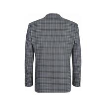 Mens Suit RENOIR English Plaid Window Pane Stretch Slim Fit Comfort 293-14 Gray image 4