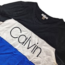 Calvin Klein Women&#39;s T Shirt Dress Size Medium Colorblock Logo Summer - $22.18