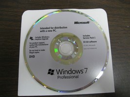 Windows 7 Professional 64-Bit Version Disc - NO KEY - DISC/SOFTWARE ONLY - $34.64