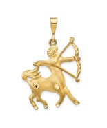 14K Yellow Gold Sagittarius Zodiac Pendant - €487,62 EUR