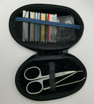 Vintage 1980s Nylon Zippered Travel Sewing Kit Grinnell Mutual Insurance... - £8.33 GBP