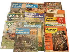 Magazines Model Railroader &amp; Other Train Railroad Vintage Lot of 12 - £32.99 GBP