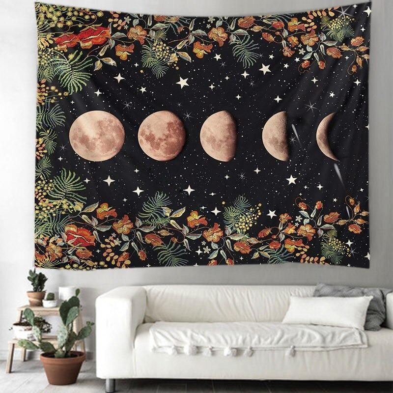 Printed Face Of The Moon Tapestry Multifunctional Tapestry Sitting Blank... - $10.29+
