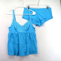 Victorias Secret Pajamas Size Medium Blue Babydoll Sleepwear Set Tank To... - £16.83 GBP