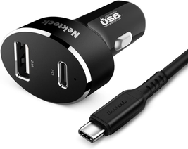 Type C Car Charger, Nekteck USB Adapter with 45W Power Delivery and 12W a Port C - £23.77 GBP