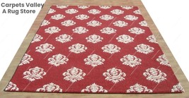 Damask Red, Hand-Tufted Wool Handmade Area Rug Carpet for Any Room - $186.53+