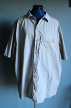 Columbia Omni-Shade Men&#39;s Beige Check Short Sleeve Button Down Vented Shirt ~XL~ - £16.24 GBP