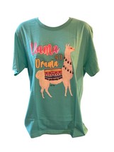 Bella + Canvas women&#39;s llama no drama t-shirt in Turquoise - £27.07 GBP