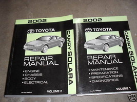 2002 Toyota CAMRY SOLARA Service Repair Shop Workshop Manual Set OEM Factory - £140.96 GBP