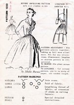 Misses&#39; DRESS Vintage 1955 Spadea Designer Pattern 1222 Size 14 - £27.37 GBP