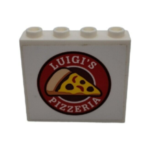 Luigi's Pizzeria Panel 1x4x3 with Side Supports Hollow Studs 70910 - £5.40 GBP