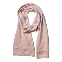 Jenni Light Pink Rectangular Scarf with Love Embroidery New - $11.65