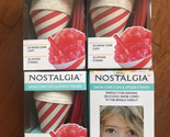 NIB 4 packs Nostalgia 20 Snow Cone Cups and 20 Spoon Straws each pack - ... - £23.75 GBP