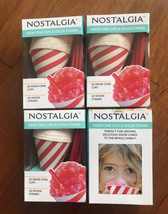 NIB 4 packs Nostalgia 20 Snow Cone Cups and 20 Spoon Straws each pack - 40 total - £23.87 GBP