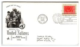 UN Scott #81 Artcraft FDC 1959 World Refugee Year New York Engraved - $8.09