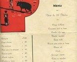 Cintra Restaurant &amp; Bar Menu France Toreador Bull Fight Theme - $19.86