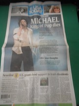 Newspaper- Usa Today June 26-28 2009 Michael Jackson King Of Pop Dies - £12.06 GBP