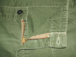 US Army PX &quot;Private-Purchase&quot; fatigue trousers 32X25  stud buttons 1950s... - £35.18 GBP