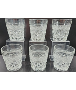 6 Anchor Hocking Wexford Old Fashioned Glasses Set Vintage Clear Cut Tum... - £55.09 GBP