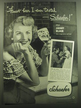 1948 Schaefer Beer Advertisement - Janet Blair - Finest beer I ever tasted - $18.49