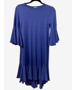 LuLaRoe Womens XX-Small Dress Bell Ruffle Sleeve High Low Swing Collar M... - $9.42 CAD
