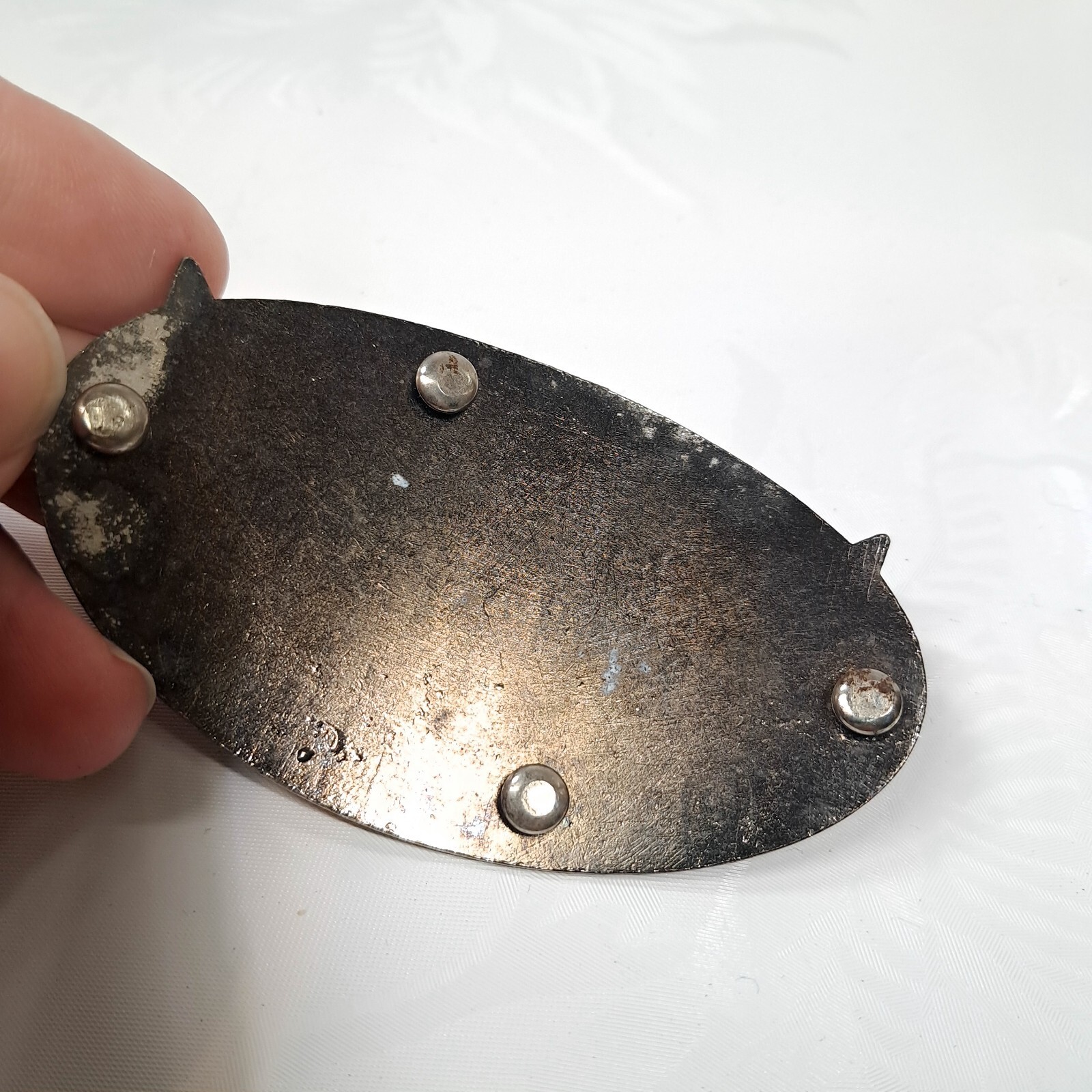 Metallica Metal buckle for hat silver band logo pewter badge rock band Vintage Item image 5