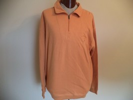 Men&#39;s Orange Trader Bay Zip Mock Shirt. 2XL. 100% Cotton. Long Sleeve. - £15.00 GBP