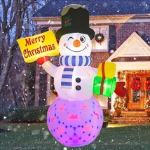 8FT Snowman Inflatable Christmas Yard Decorations Outdoor Giant Huge Tal... - $99.98