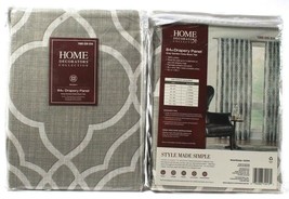 2 Home Decorators Collection Gray Garden Gate Back Tab Grommet 84&quot; Drapery Panel - £39.15 GBP