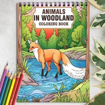 Animals In Woodland Spiral-Bound Coloring Book for Stress Relief and Relaxation - £17.30 GBP