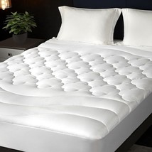 Mattress Pad, Premium Zoned Qulited Mattress Pad Cover, Paded Fitted (Qu... - £19.01 GBP